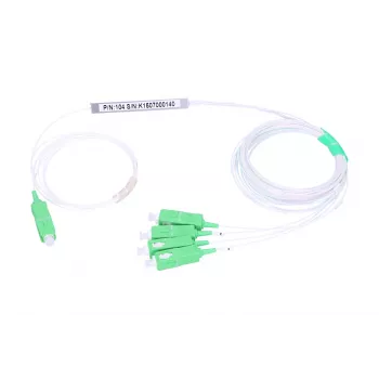 Rozdzielacz kablowy Extralink Splitter 1:4 PLC SC/APC 900um 1.5m Zielony Biały