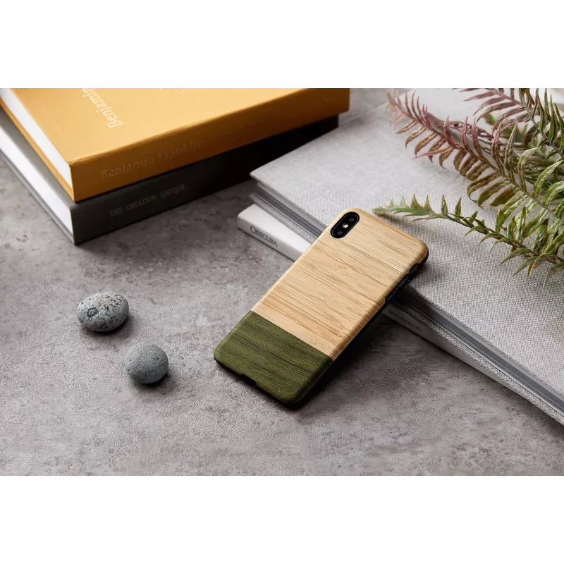 Etui na smartfona man and wood do iPhone X/XS — bamboo forest Czarny