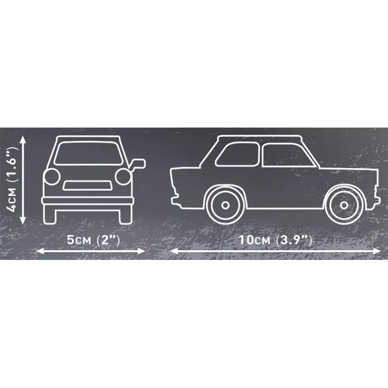 Zestaw konstrukcyjny Cobi Trabant 601 — 72 elementy, miniaturowy model samochodu