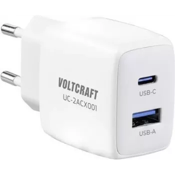 VOLTCRAFT VC-13082880 USB-Charger Indoor Area Ausgangsstrom (max.) 2.08 A 2 x USB, USB-C® Socket (Power Delivery) (VC-13082880)