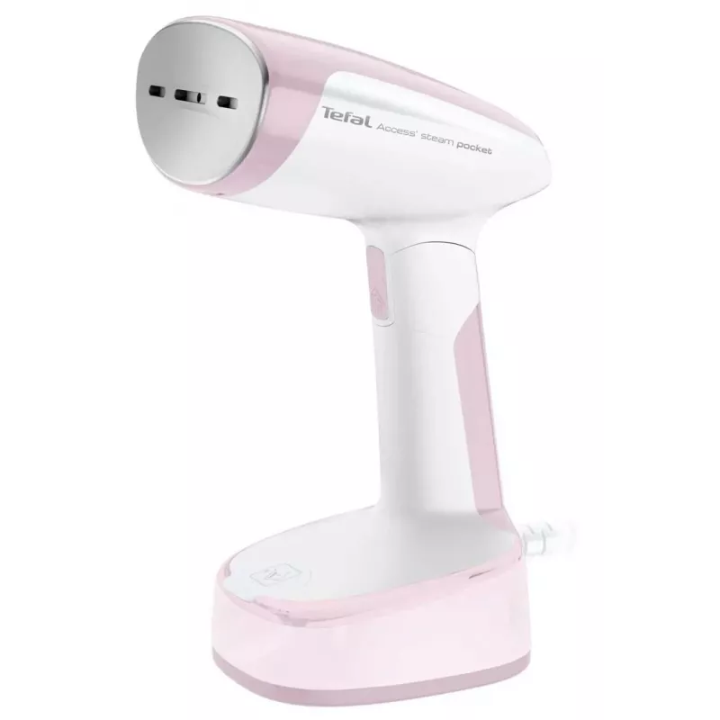 Parowy steamer ręczny Tefal DT3050, 1300 W, 20 g/min pary, zbiornik 0,12 L, przewód 2,6 m, różowy