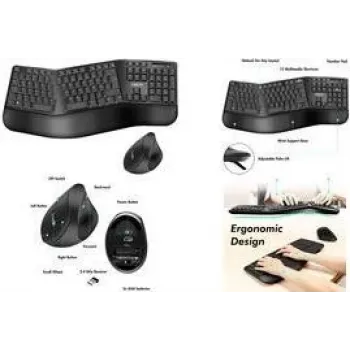 LogiLink ID0211 klawiatura z myszą RF Wireless QWERTZ German Czarny (ID0211)