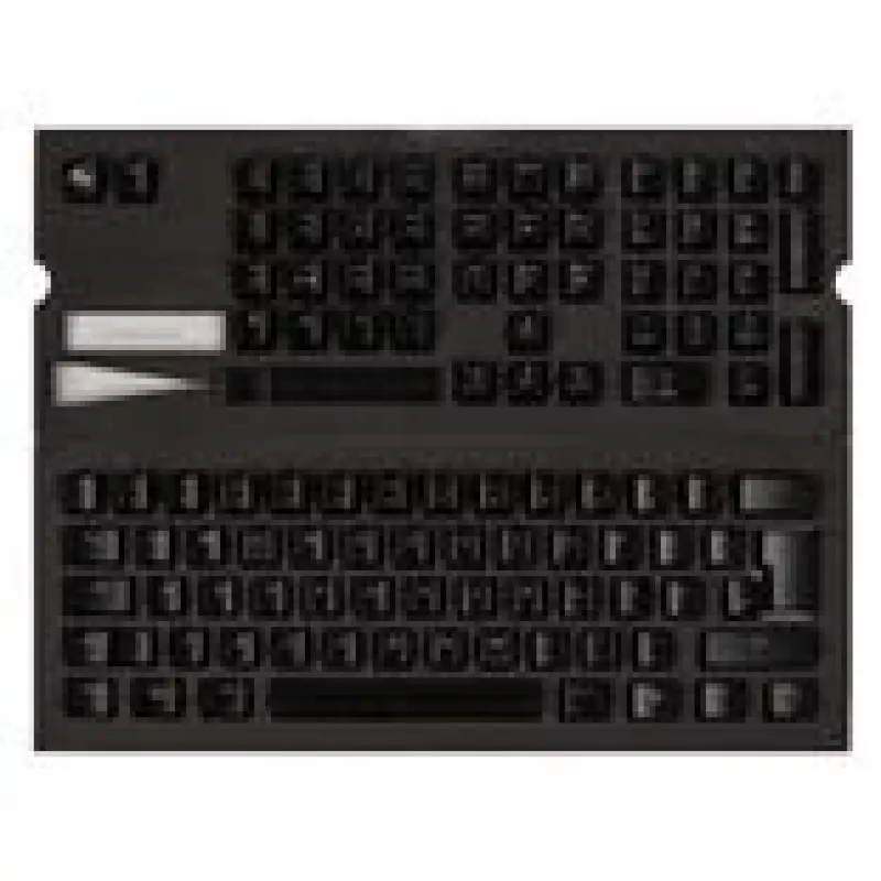 Ducky ABS Keycap Set, laserowo grawerowany – układ ISO (DE), czarny
