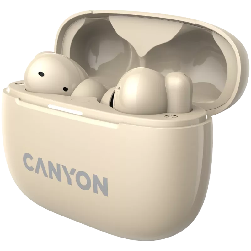 Słuchawki Canyon CNS-TWS10BG True Wireless Stereo (TWS) douszne do rozmów/muzyki/sportu/codziennego użytku USB Type-C Bluetooth Beżowy (CNS-TWS10BG)