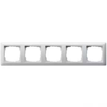 Płytka ścienna Gira Standard 55 — Biały termoplast, bezśrubowa, 80,7×365,9×11,4 mm