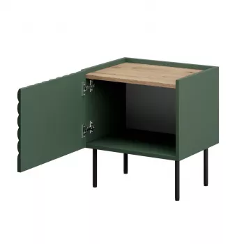Komplet szafek nocnych cama meble ONDA 2 szt. 50×40×wys.54 cm, zielone, MDF/płyta wiórowa, rama 16 mm