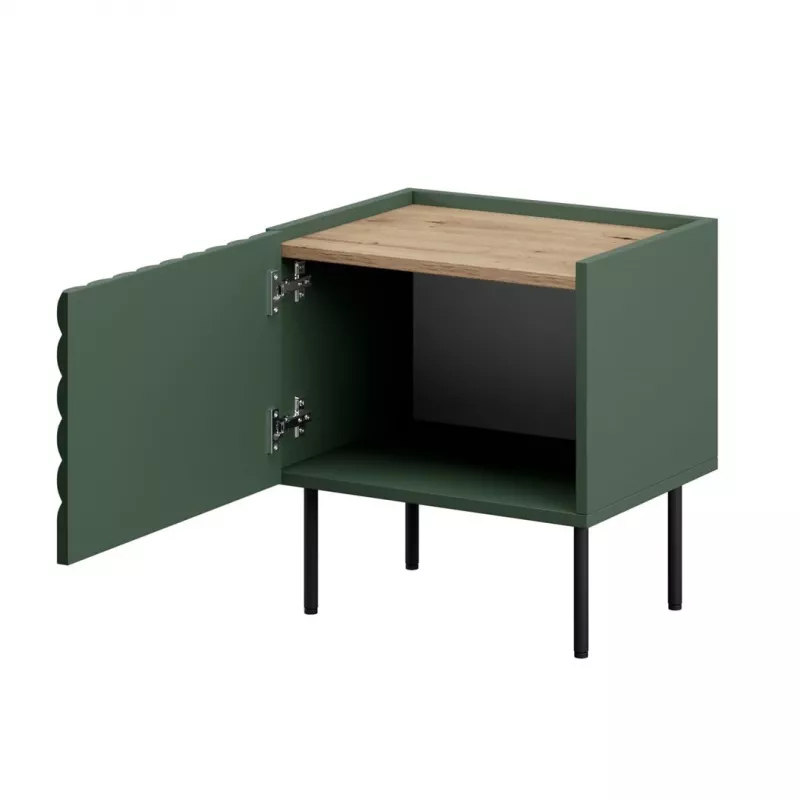 Komplet szafek nocnych cama meble ONDA 2 szt. 50×40×wys.54 cm, zielone, MDF/płyta wiórowa, rama 16 mm