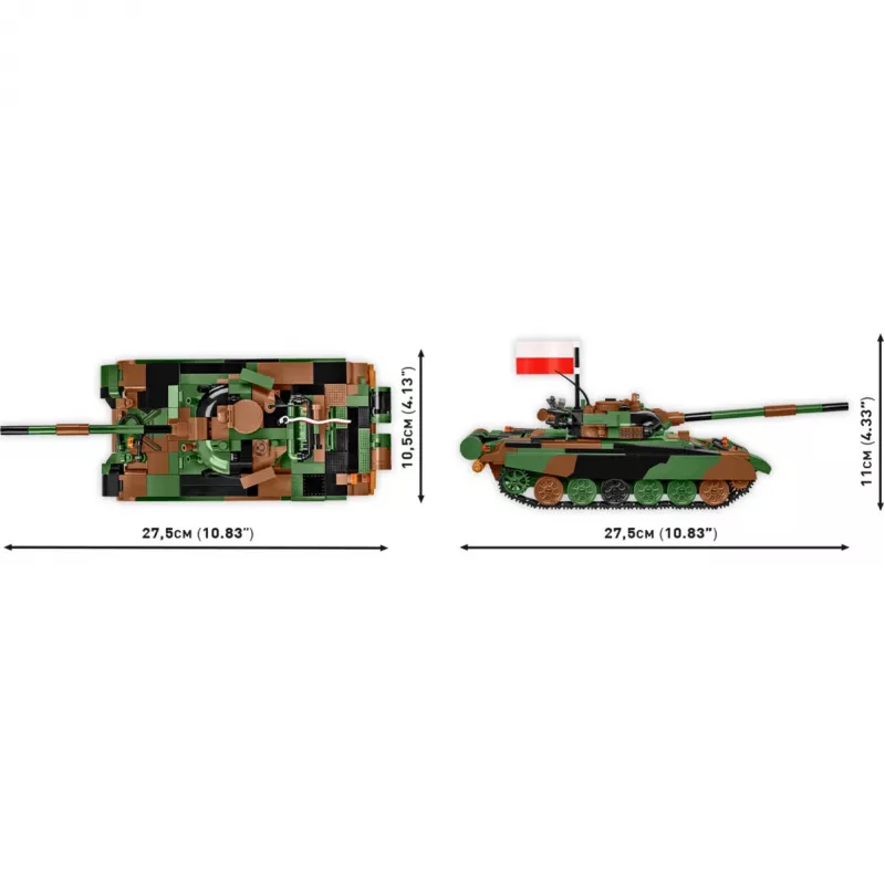 Zestaw konstrukcyjny COBI T-72M1R PL/UA Siły Zbrojne 724 elementy