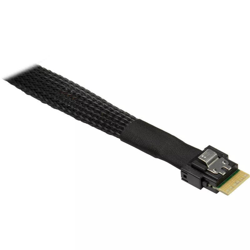 Kabel INTER-TECH SFF-8654-8i na 2× SFF-8654-4i, 70 cm, wewnętrzny kabel rozgałęźny