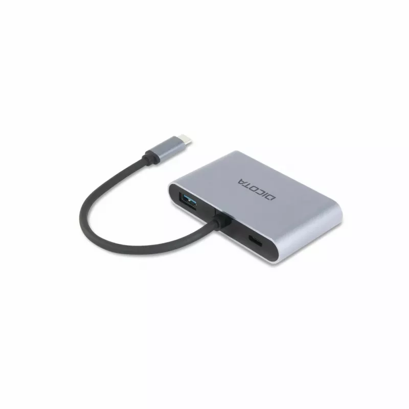 Stacja dokująca DICOTA D32064 do urządzeń mobilnych Tablet/Smartfon/Laptop Srebrny