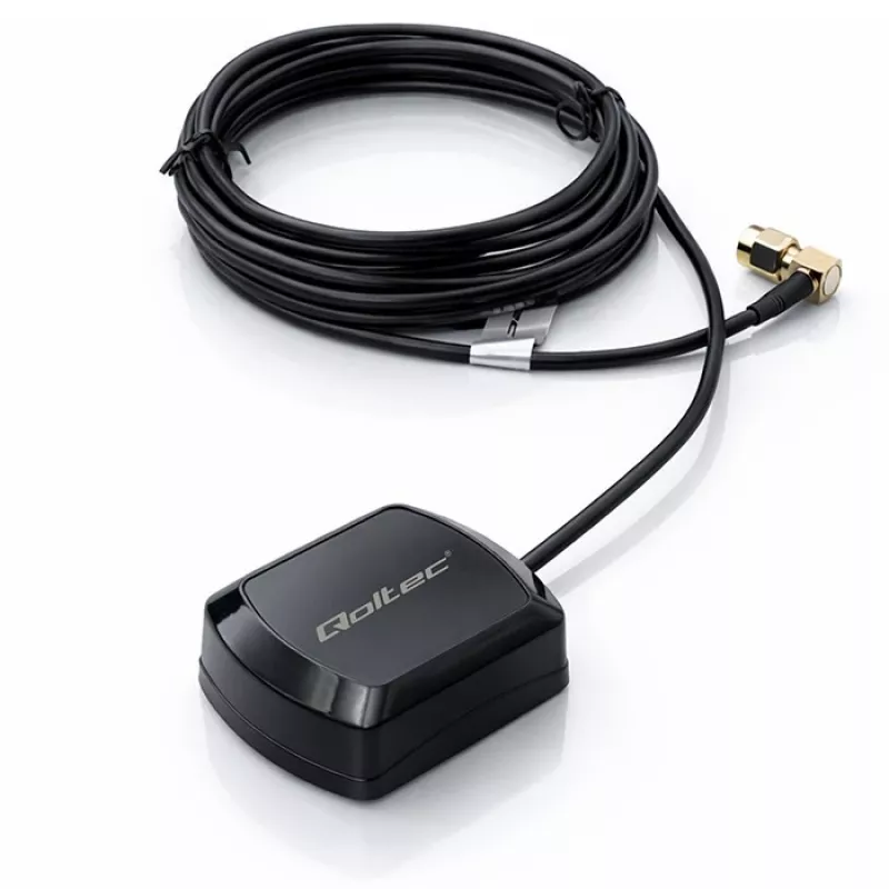 Zewnętrzna antena GPS/GLONASS QOLTEC 28 dBi 50 W ze złączem SMA kątowym