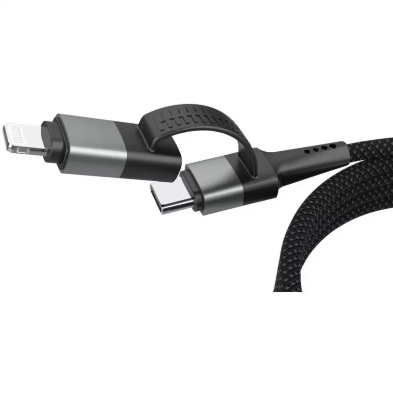 Ansmann Magnetisches Kabel USB-A oder USB-C auf Lightning - Kabel - Digital/Daten
