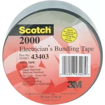 3M 2000 Taśma klejąca - Szara - PVC - 46 m - 50 mm - 0,15 mm (7000076790)