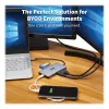 Stacja dokująca Eaton Tripp Lite USB-C, podwójny wyświetlacz - 4K 60 Hz HDMI, USB 3.2 Gen 1, koncentrator USB-A, GbE, czytnik kart, ładowanie 100W PD, szary