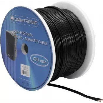 Kabel głośnikowy Omnitronic 30300511, 2x2,5 mm², 100 m, czarny