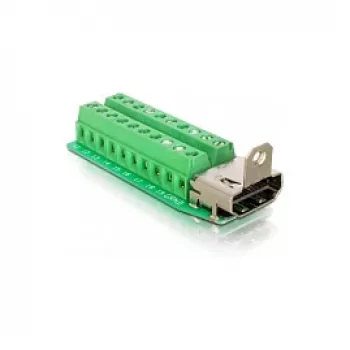 Adapter HDMI żeński Listwa zaciskowa 20pin DeLOCK 65168