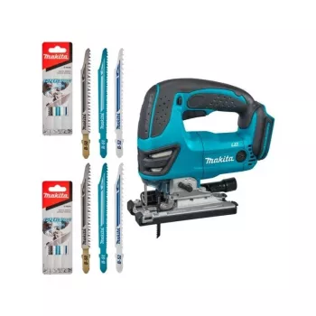 Makita DJV180ZX LXT 18 V akumulatorowa wyrzynarka wahadłowa, 3-stopniowe wahadło, 0–2600 skoków/min, bez akumulatora, z brzeszczotami