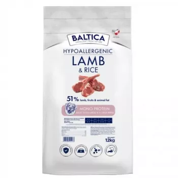 BALTICA Nutraceutic Hypoalergiczna L/XL Jagnięcina z ryżem - sucha karma dla psów - 12kg