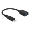 Kabel USB DeLOCK USB 3.1 Gen 2 Typ-C/Typ-A 0,1 m Czarny