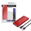 Obudowa SSD QOLTEC 51831 USB 3.0 dla dysków M.2 SATA do 2 TB, czerwona, obsługa długości 30 mm, do 4 dysków