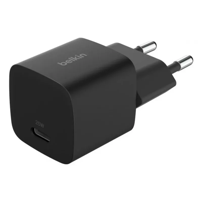 ładowarka USB-C Belkin BOOSTCHARGE 25W Power Delivery czarna – szybki zasilacz ścienny USB‑C PD 25W