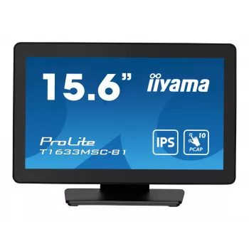 Monitor komputerowy iiyama ProLite T1633MSC-B1 39,6 cm (15,6 cala) 1920 x 1080 pikseli Full HD LCD Dotykowy Czarny