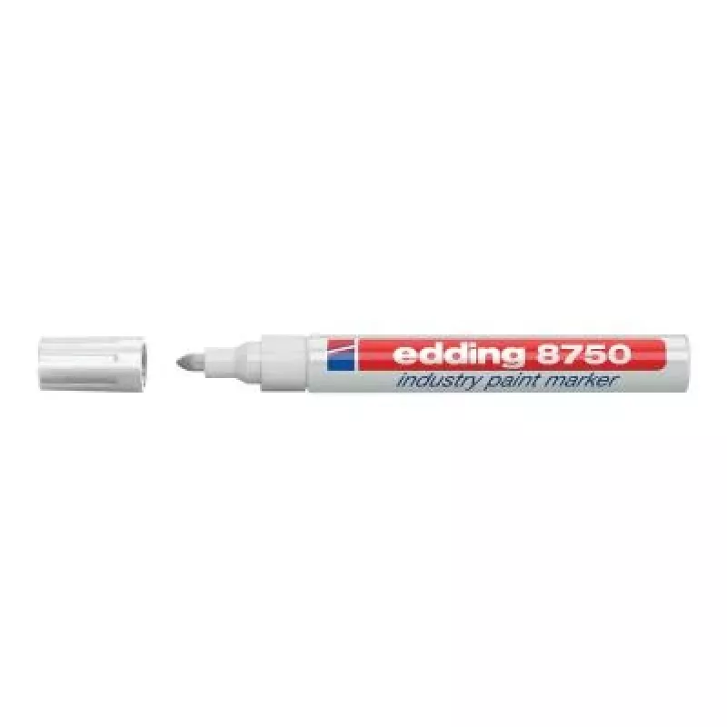 Marker Permanentny Edding 8750 Końcówka Okrągła Biały