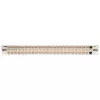 Tripp N254-048-SH-6A 48 portów, 1U, ekranowana, Cat6a STP panel krosowy przepustowy - RJ45 Ethernet - TAA - 10 Gigabit Ethernet - RJ-45 - Cat6a - Srebrny - Biały - Montaż w szafie