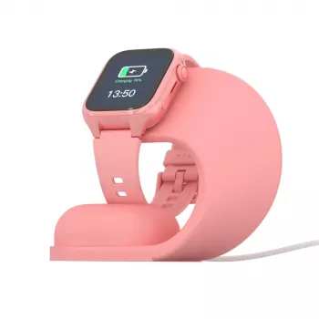 Stacja ładująca Stelio ST-CHS01-PK Junior różowa – stacja dokująca USB do telefonów i tabletów, jednoportowa, kompaktowa