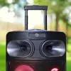 Przenośny głośnik karaoke Bluetooth MANTA SPK0803B140 140 W, zasilany bateriami, MIC/USB/microSD, FM, equalizer, kółka