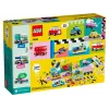 LEGO Classic Kreatywne Pojazdy Kolorowy Zestaw Modeli Samochodów Zawierający Zabawkę Radiowozu Policyjnego i 11023 Classic Zielona Płyta Podstawowa Kwadratowa 32x32 Wypustki Trawnik Budowlany