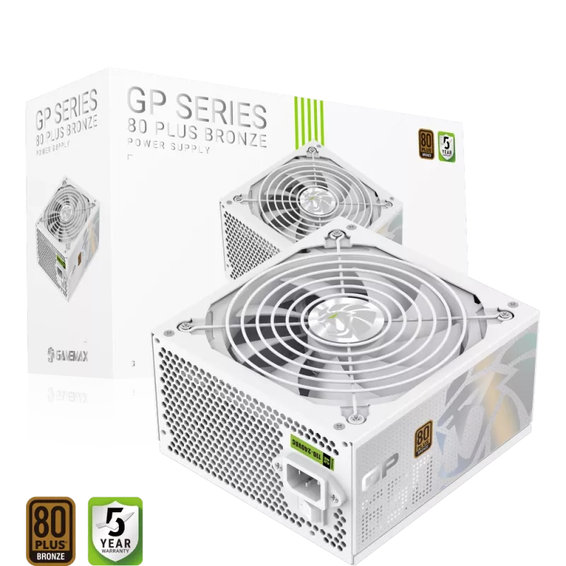 Zasilacz Gamemax, 80 PLUS, Bronze | GP 650B WH | 650 W