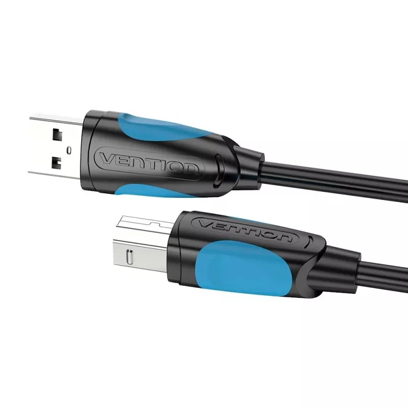 Kabel USB 2.0 A do USB-B Vention VAS-A16-B500, 5 m, czarny, męski-męski, 480 Mb/s
