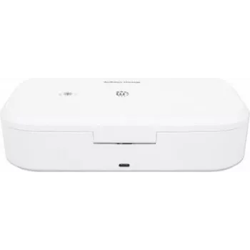 Manhattan UV Phone Sanitizer z ładowarką bezprzewodową, 10 W, Pad do ładowania bezprzewodowego, Zintegrowane diody UV do eliminacji zarazków, wirusów i bakterii, Szybki 1-minutowy lub 5-minutowy cykl czyszczenia, Automatyczne wyłączanie światła UV po otwarciu, Biały, 3 lata gwarancji