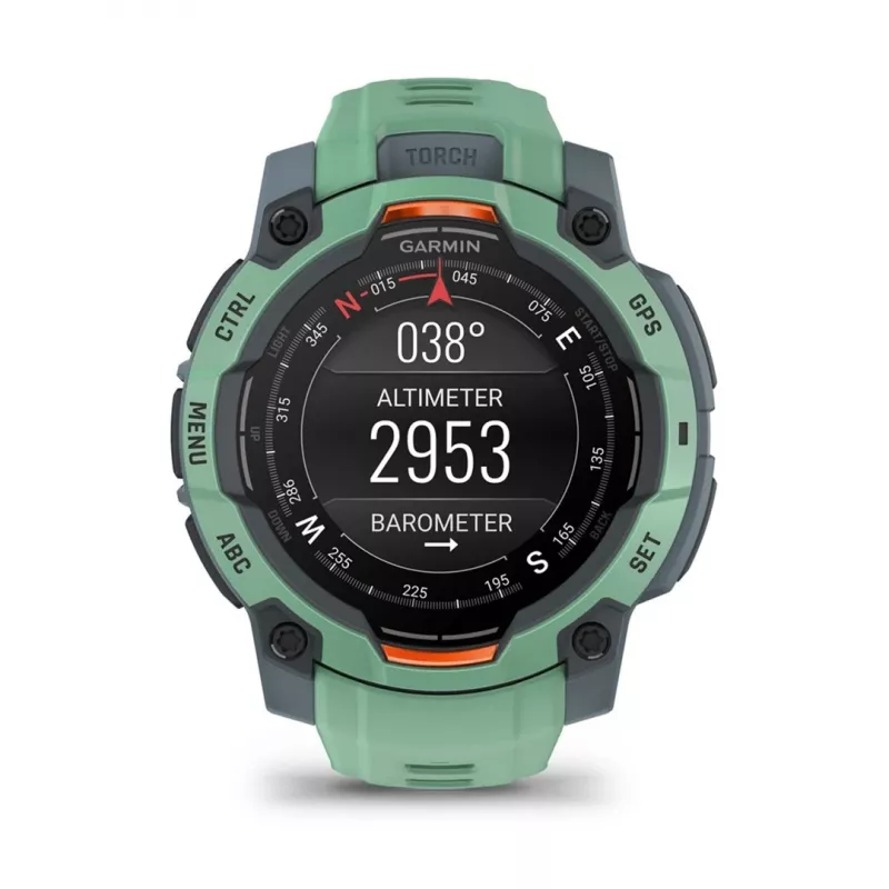 Garmin Instinct 3 AMOLED 3.05 cm (1.2) 45 mm Digitalny 390 x 390 pikseli Ekran dotykowy Zielony GPS (satelitarny)