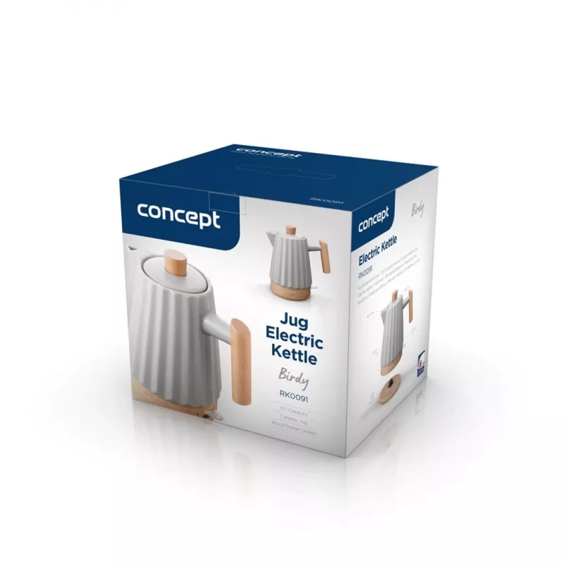 Czajnik elektryczny ceramiczny Concept RK0091 1,5 l Jasnoszary
