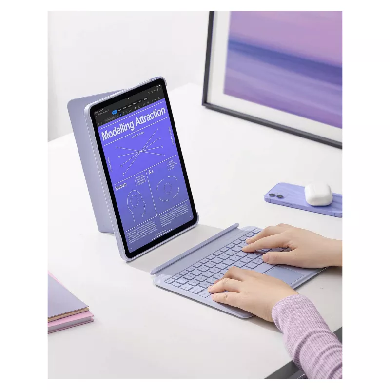 inateck Klawiatura iPad 11 iPad Air 4/5Gen.Com. QWERTZ fioletowa