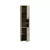 Szafka łazienkowa Top e shop S40 SONOMA — dębowa rama, wolnostojąca, 6 półek, 400×300×1700 mm