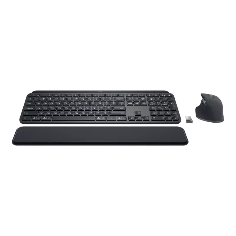 Logitech MX Keys Combo for Business – Zestaw klawiatura i mysz – podświetlany – bezprzewodowy – Bluetooth LE – QWERTY – GB – Grafitowy
