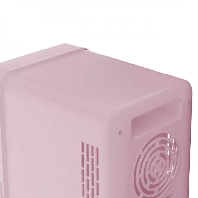Mini lodówka z podświetlanym lusterkiem LED Elle ESDAFX04PUEU 4 L, fioletowa