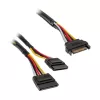 Kabel Y zasilania SATA Akasa - 30 cm, 2 szt. - Kabel - cyfrowy/danych