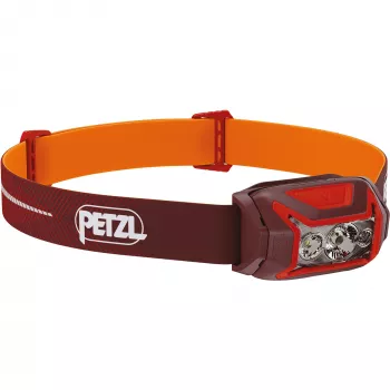 Lampa czołowa Petzl Actik Core — LED, 100 lm, wbudowana akumulatorowa bateria USB 1250 mAh, IPX4, czerwona
