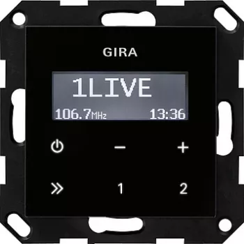 GIRA 228405 Radio Uhr Digital Czarny (228405)