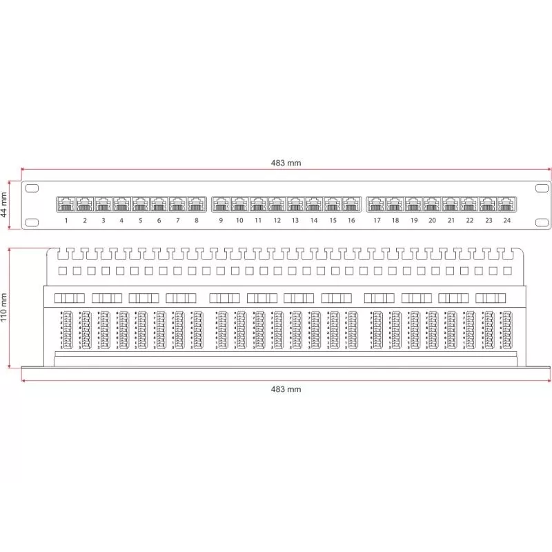 Alantec PK013 - Gigabit Ethernet - RJ-45 - Cat5e - U/UTP (UTP) - 22/26 - Czarny (PK013)