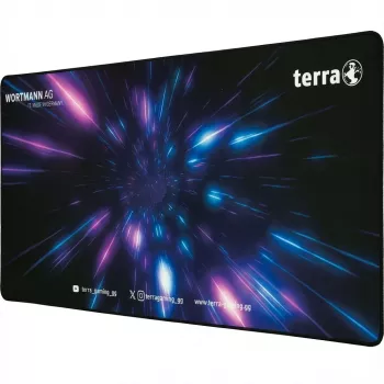 Wortmann TERRA myszpad XXL PURE Gaming czarny/fioletowy czarne obszycie brzegów, 900 x 400 x 3 mm