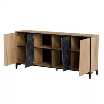 Cama 4D komoda OVO 180x38xH83 dąb/beton