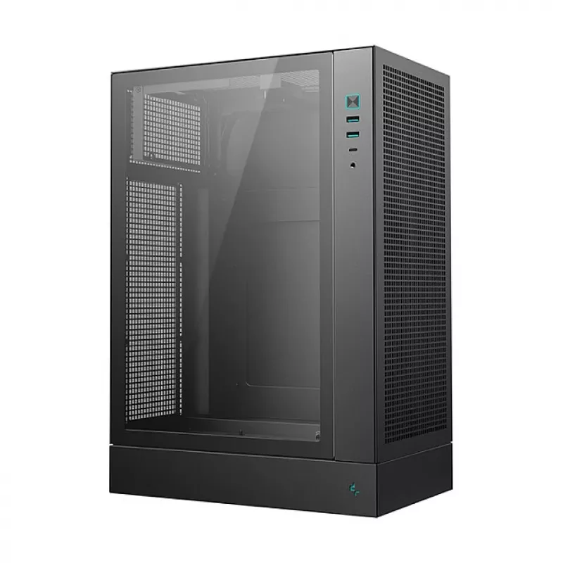 Obudowa PC DeepCool CH170 PLUS Tower Czarny — micro-ATX/mini-ITX, szkło hartowane, USB-C, zasilacz u góry