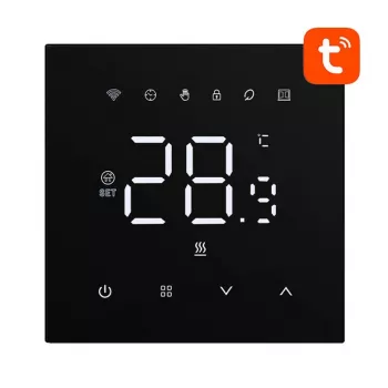 Inteligentny termostat Avatto WT410-BH-3A-B WiFi do kotła gazowego, przekaźnik 3A