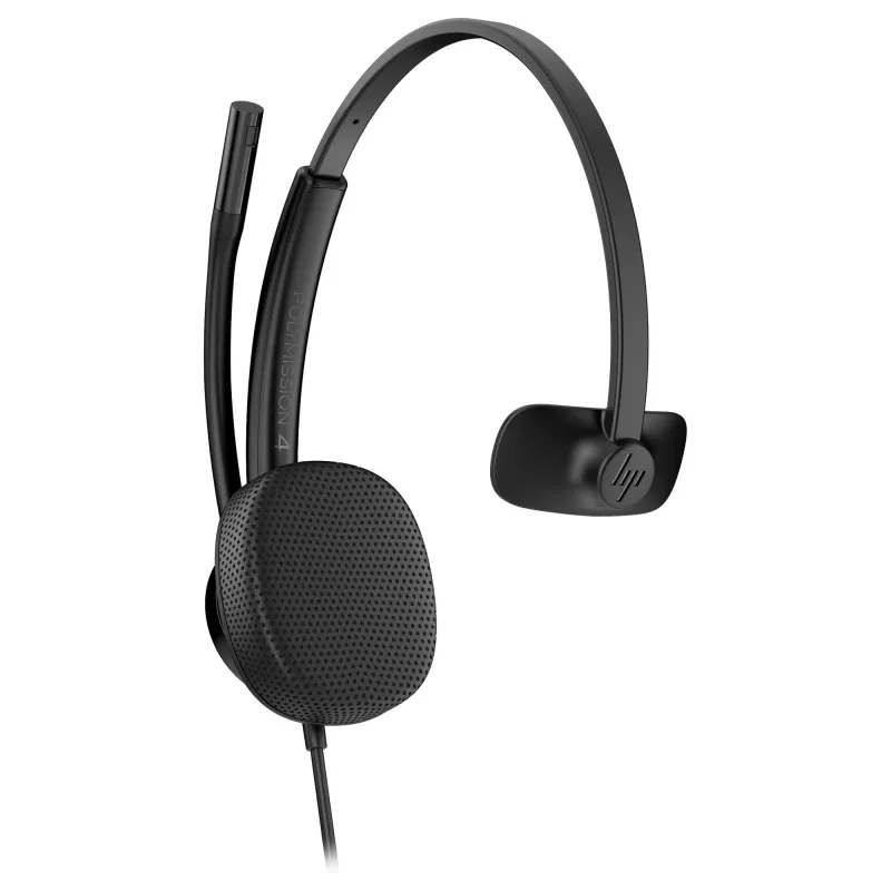 Przewodowy monofoniczny zestaw słuchawkowy USB HP Poly Mission 415 — lekki 99 g, konstrukcja jedno-uszna
