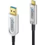 Kabel USB FiberX FX-I630-010 10 m USB 3.2 Gen 1 USB C USB A Czarny Srebrny